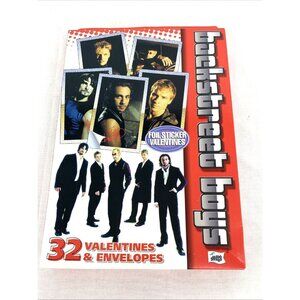 Backstreet Boys BSB Valentines Foil Stickers Cards Smello Mello 2001 Sealed NOS